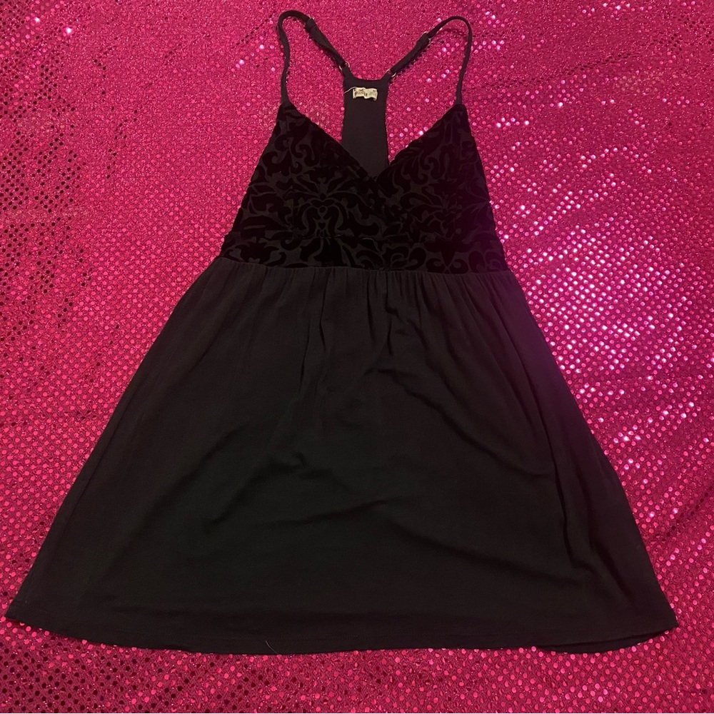 vintage black with velvet hollister babydoll top